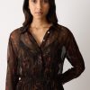 Wild Feather Shirt Dress | Brown