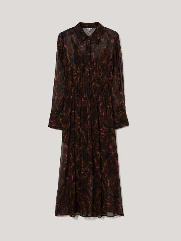 Wild Feather Shirt Dress | Brown