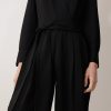 Crepe Wrap Front Jumpsuit | Black