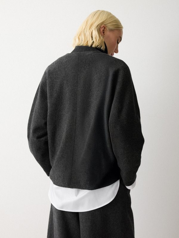 Overlap Seam Detail Jumper | Charcoal