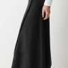 Overlap Seam Detail Skirt | Charcoal