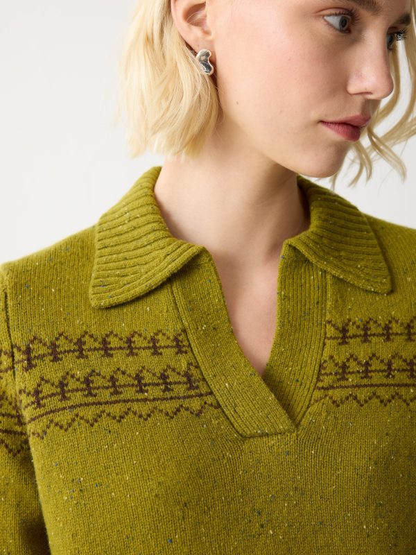 Donegal V Collar Top | Green