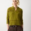Donegal V Collar Top | Green