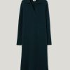 Wool Blend Collar Dress | Green