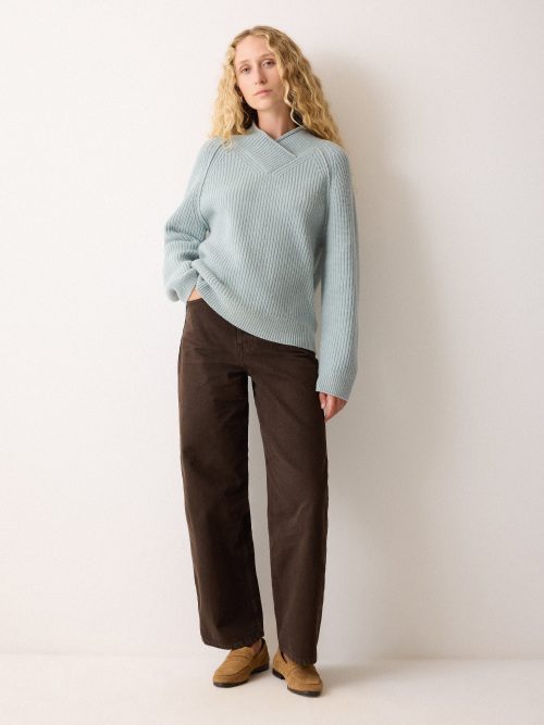 J50870_BL000_1.jpg Fishermans Rib Cocoon Jumper | Blue