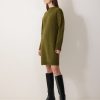 Knitted Mini Jumper Dress | Green