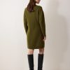 Knitted Mini Jumper Dress | Green