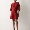 Stretch Crepe Mini Dress | Red