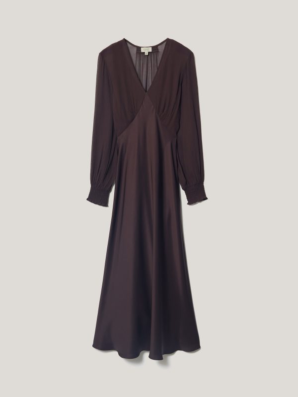 Long Sleeve Bias Dress | Purple