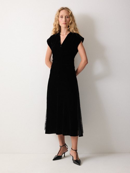 J51074_BK000_1.jpg Velvet Lace Detail Dress | Black