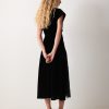 Velvet Lace Detail Dress | Black