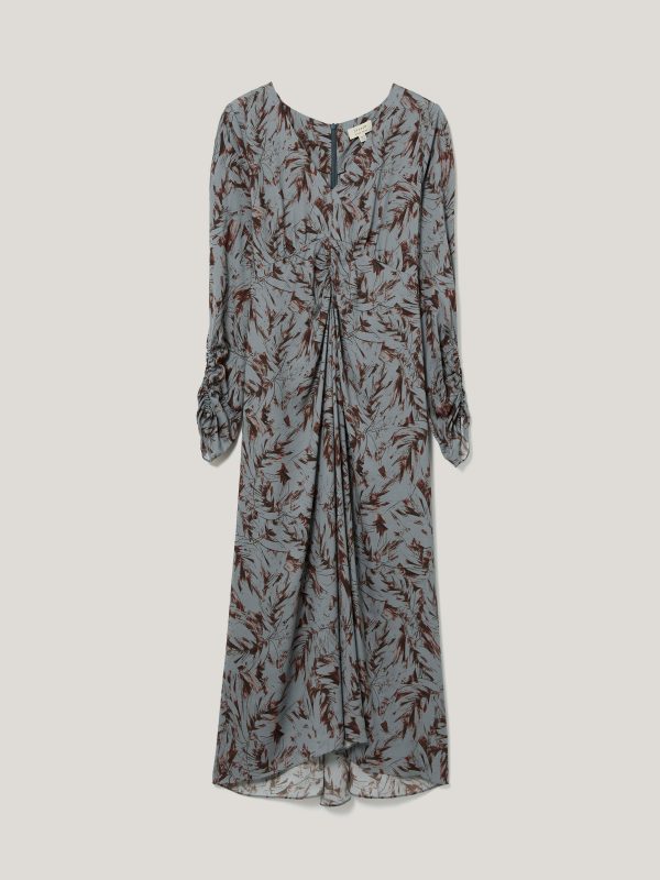 Wild Feather Gathered Dress | Blue