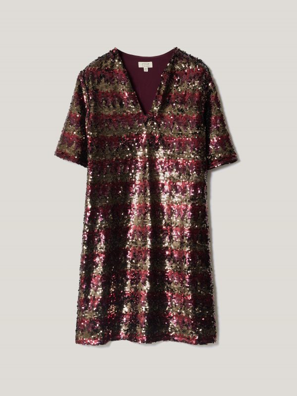 Stripe Sequin Mini Dress | Multi